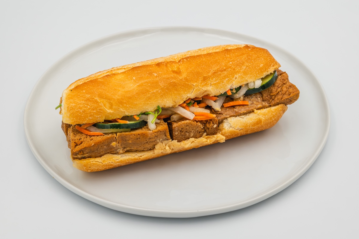 Shiitake-Ginger Tofu Banh Mi Sandwich